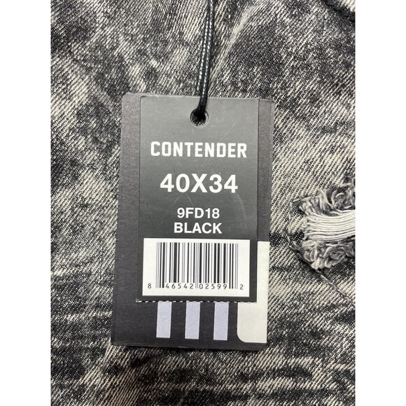 Contender Premium Men's Slim Straight Leg Patched Distressed Jeans Size 40x34 - Picture 8 of 15